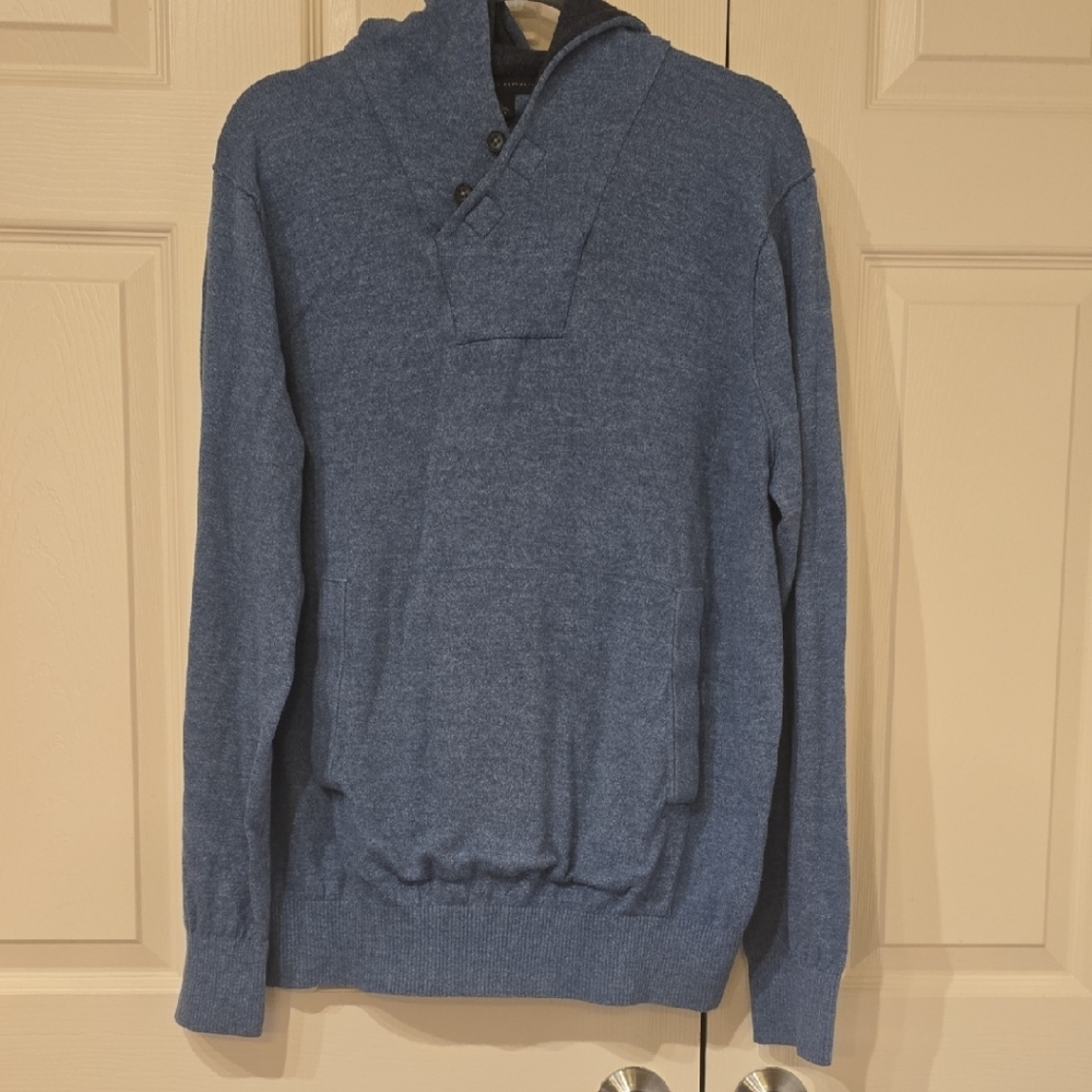 Banana Republic Men's Heather Blue Hoodie